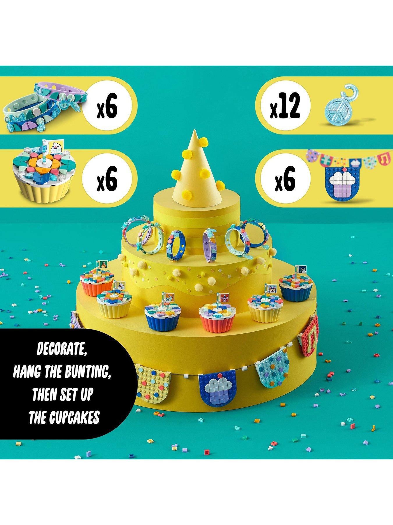 LEGO DOTS Ultimate Party Kit 41806, Arts & Crafts Birthday Party Games or  DIY Party Bag Fillers with Toy Cupcakes, Best Friend Bracelets, and  Bunting, Creative Gifts for Kids 