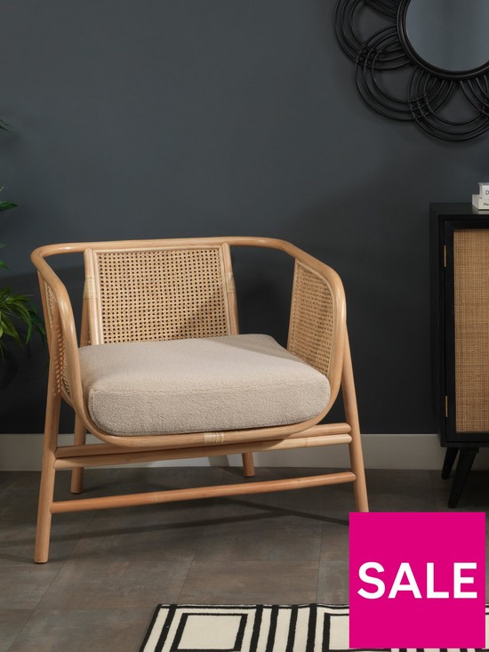 Desser Natural Seoul Chair with Latte Fabric | very.co.uk