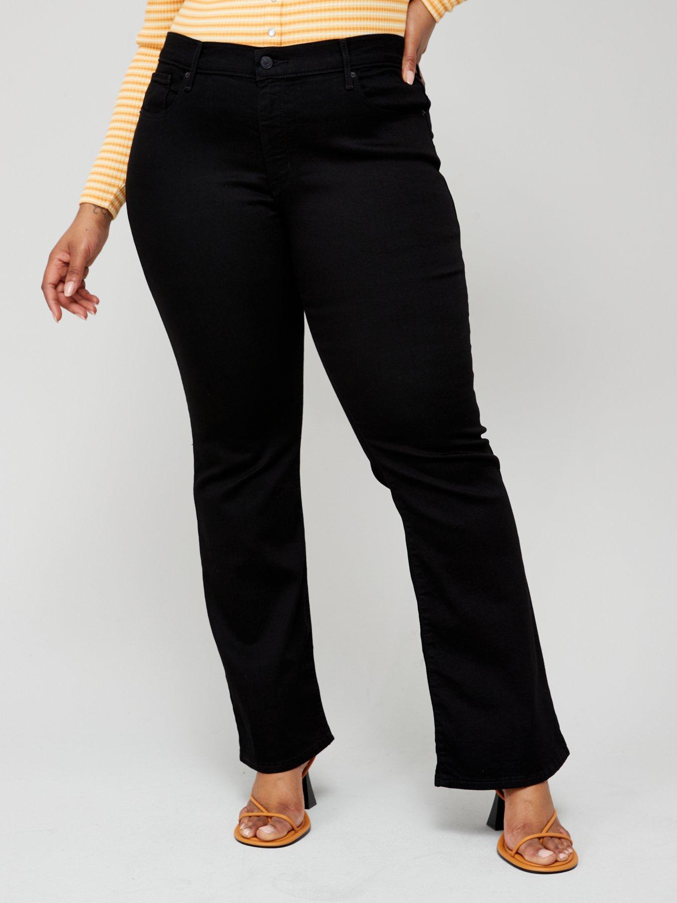 Plus size black jeans bootcut hotsell