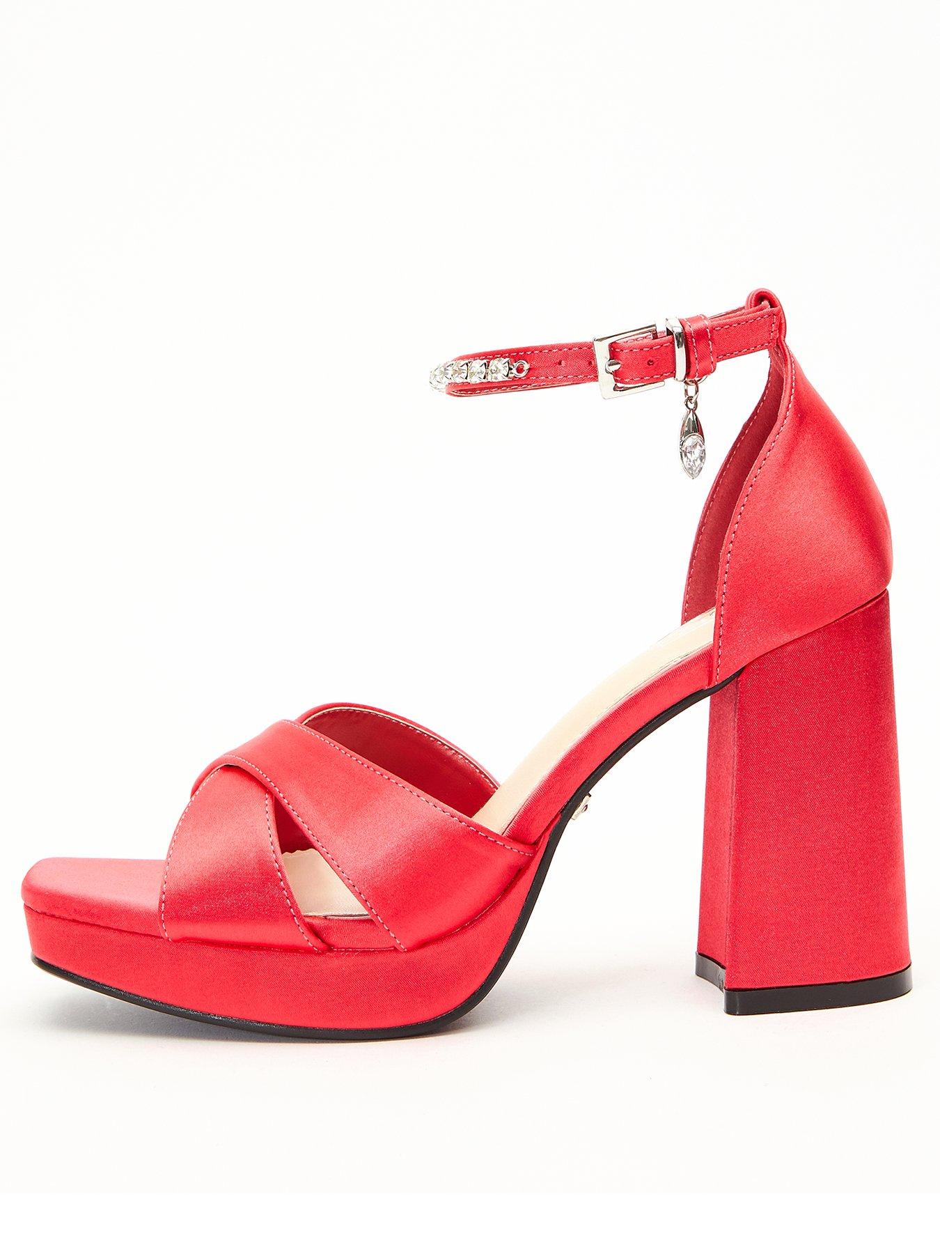 Red high heel sandals on sale uk