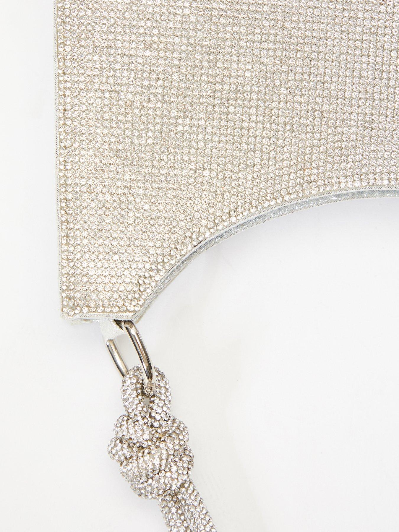 Image 3 of 4 of Quiz Diamante Knot Shoulder Bag