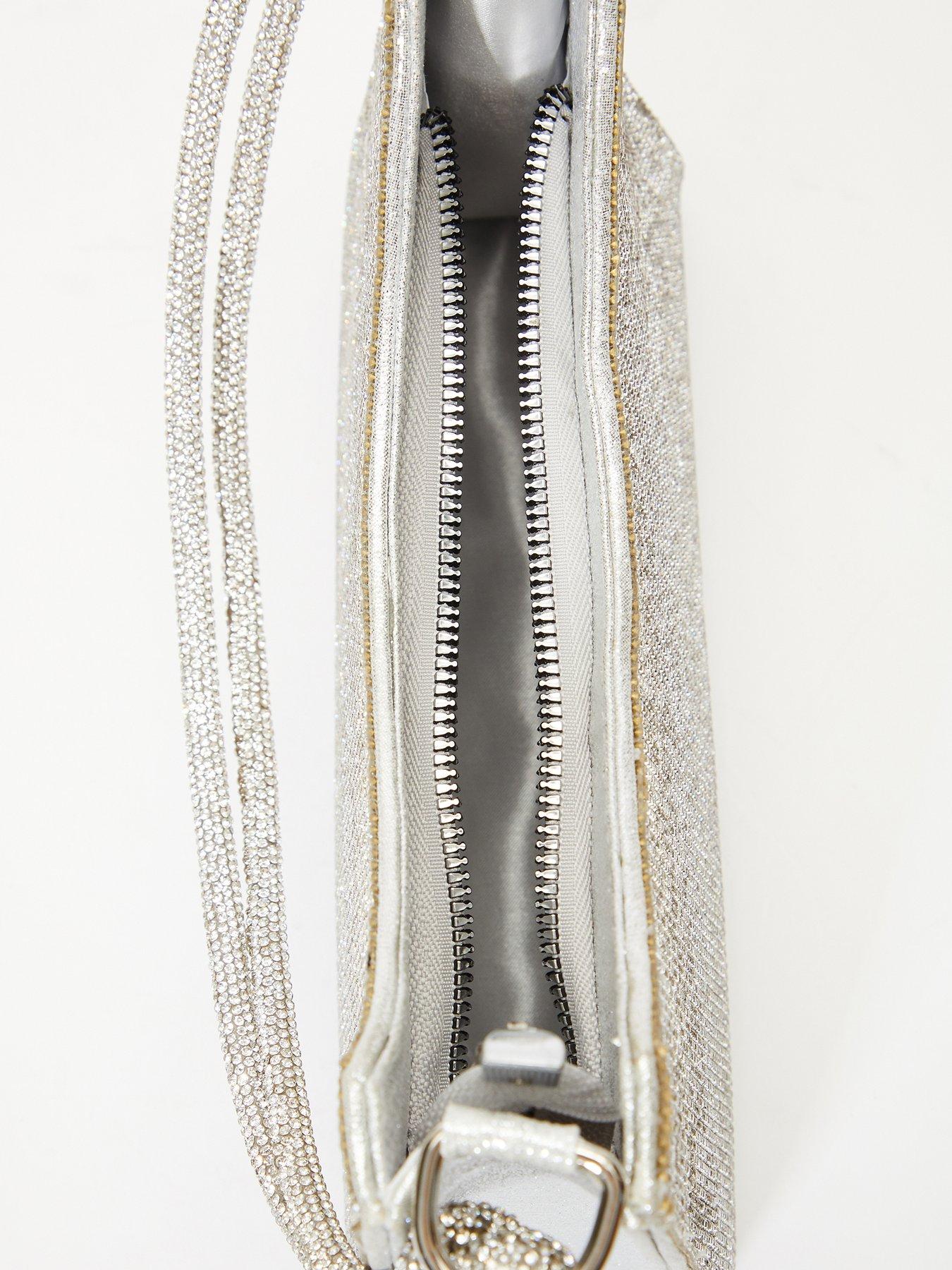 Image 4 of 4 of Quiz Diamante Knot Shoulder Bag
