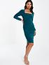  image of quiz-ruched-long-sleeve-midi-dress