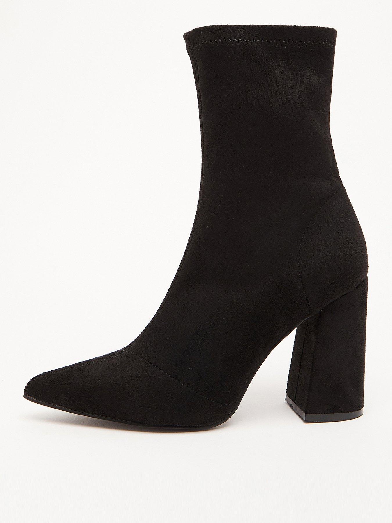 Quiz black hot sale ankle boots