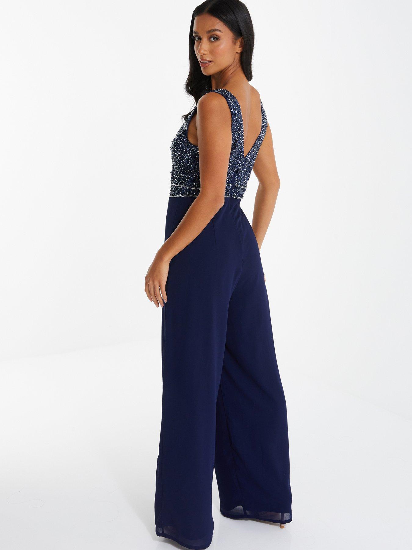 Quiz blue cheap sequin jumpsuit