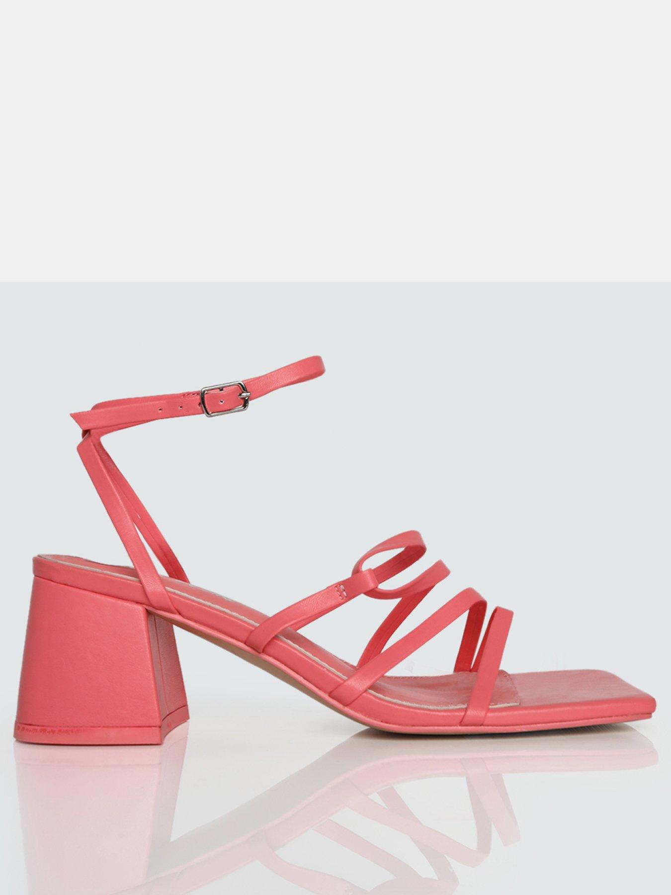 Coral block 2024 heel shoes