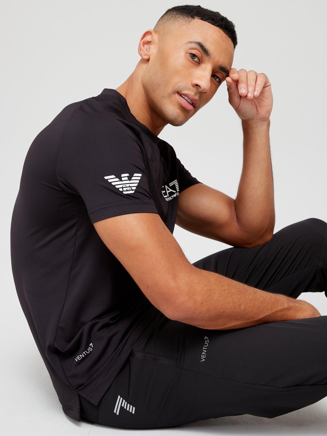 EA7 Emporio Armani Ventus Training T-shirt - Black | Very