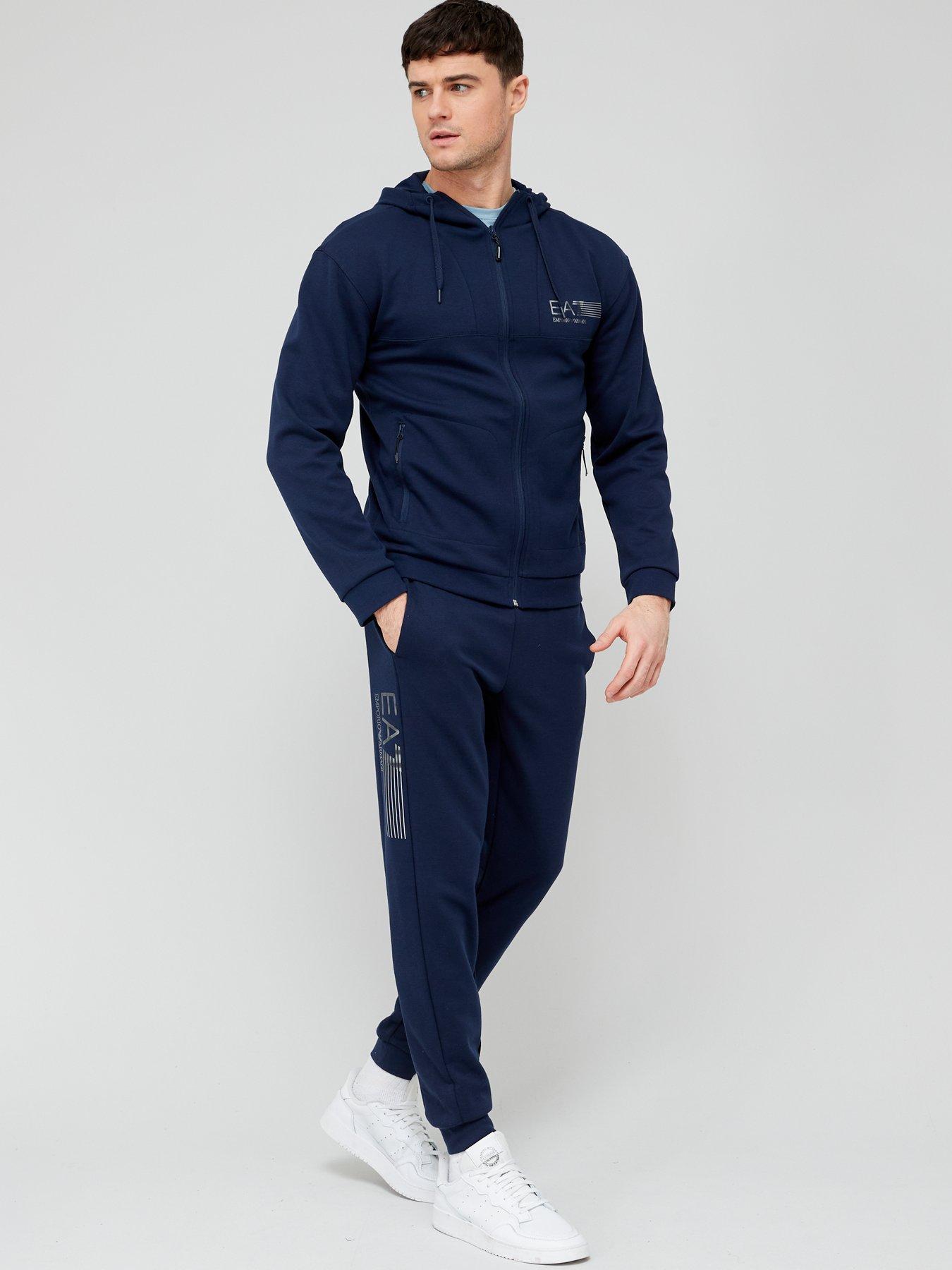 Mens navy clearance armani tracksuit