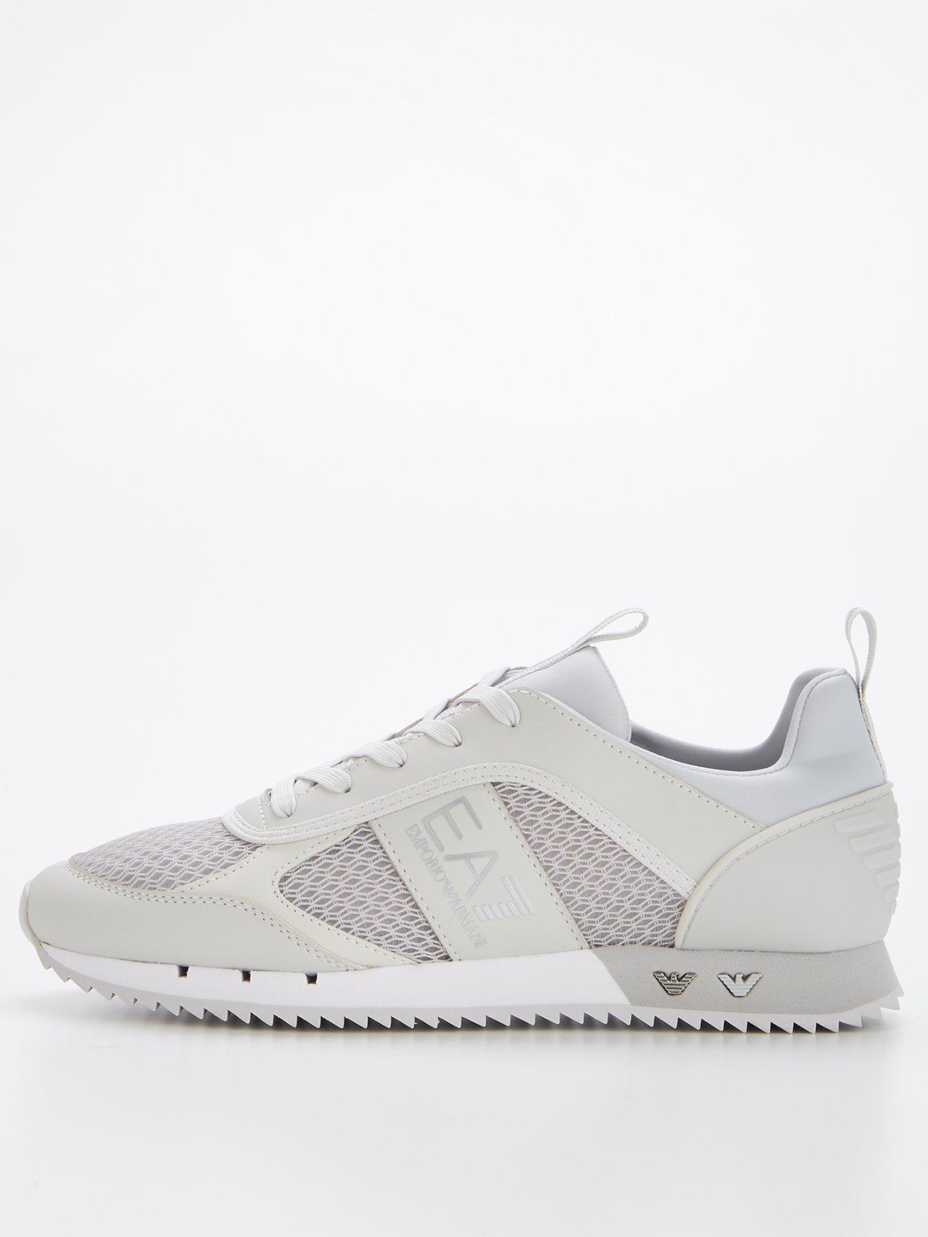 EA7 Emporio Armani B&W Runner Trainers - Light Grey