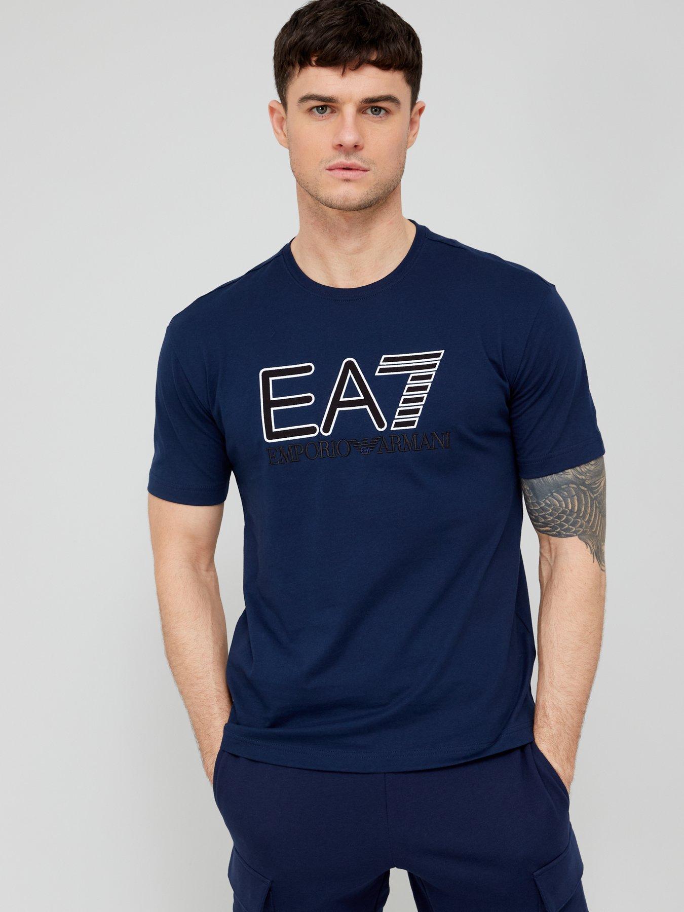 Ea7 t shirt deals blue