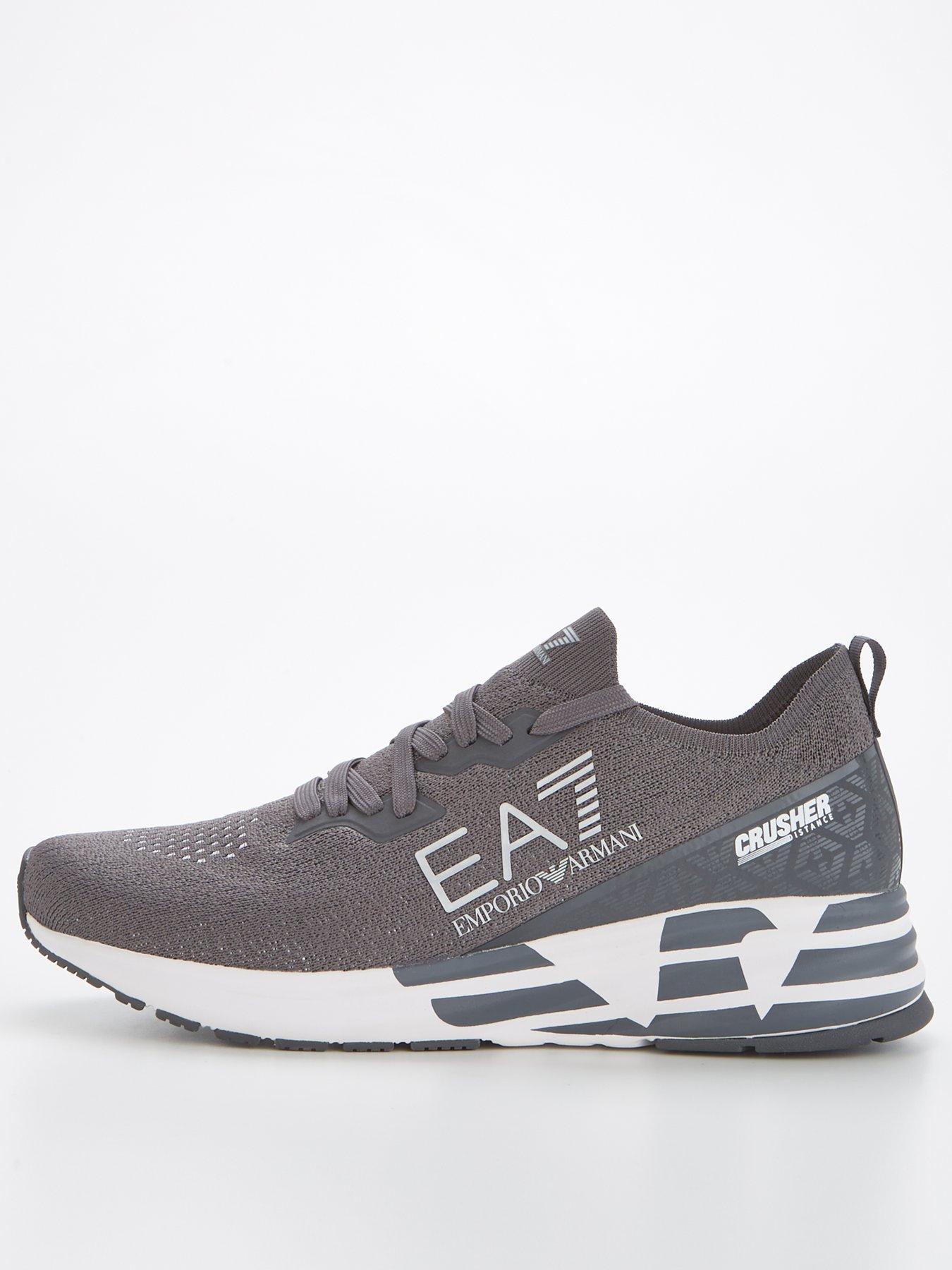 EA7 Emporio Armani Crusher Knit Trainers in Black for Men