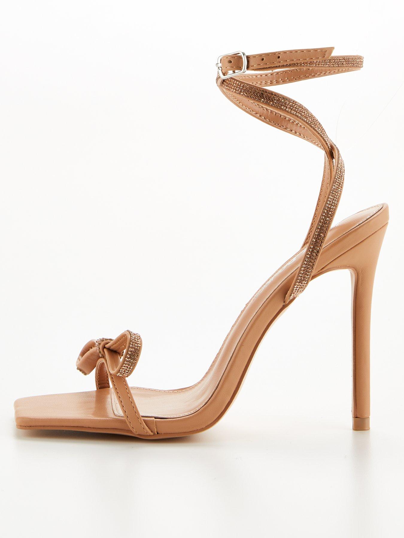 Nude on sale strap heels