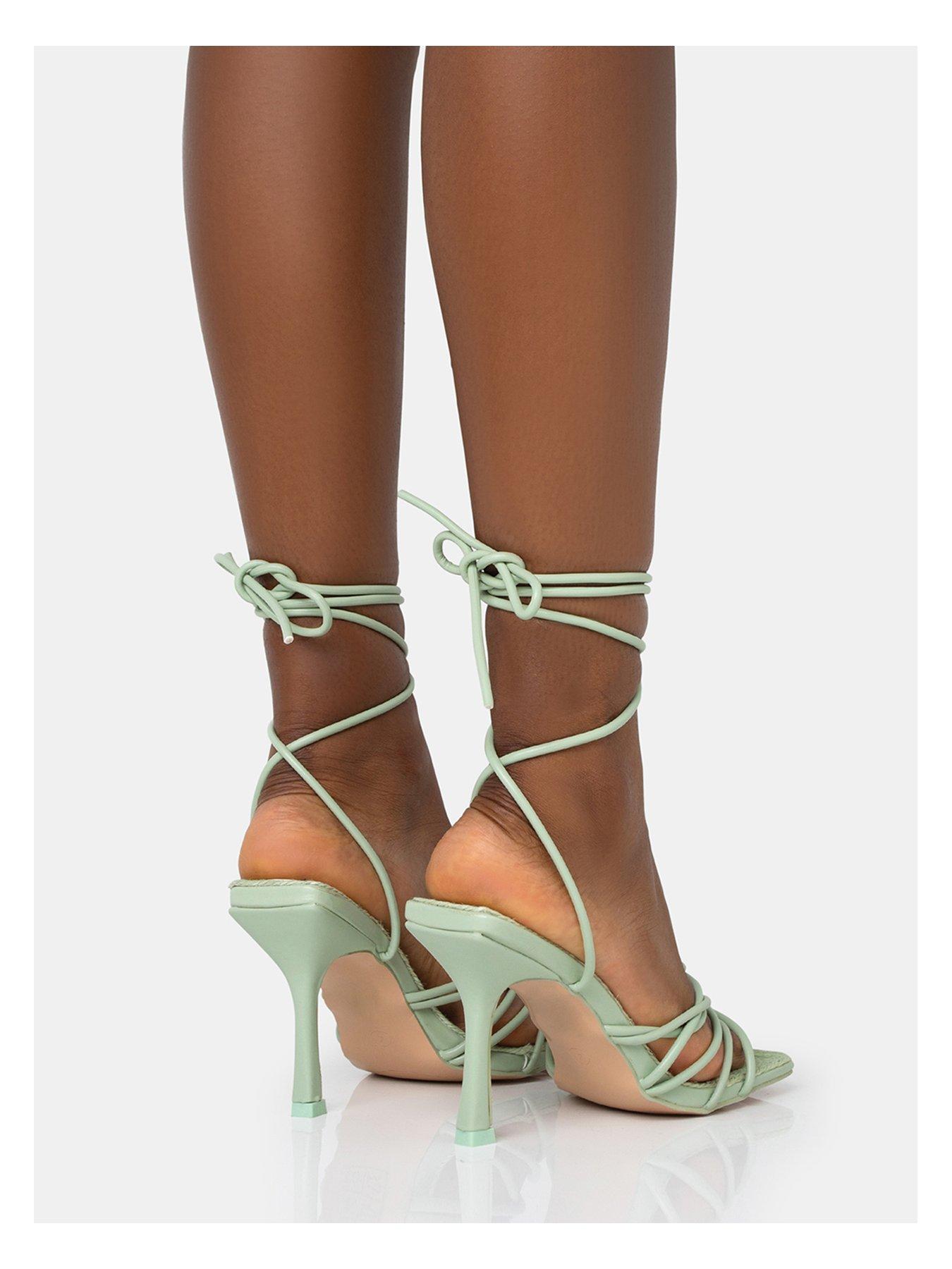 Mint green strappy on sale sandals