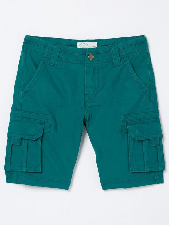front image of fatface-boys-lulworth-cargo-shorts-teal-green