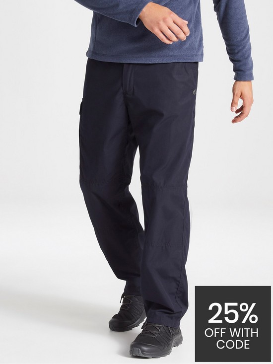front image of craghoppers-kiwi-classic-trouser-navy