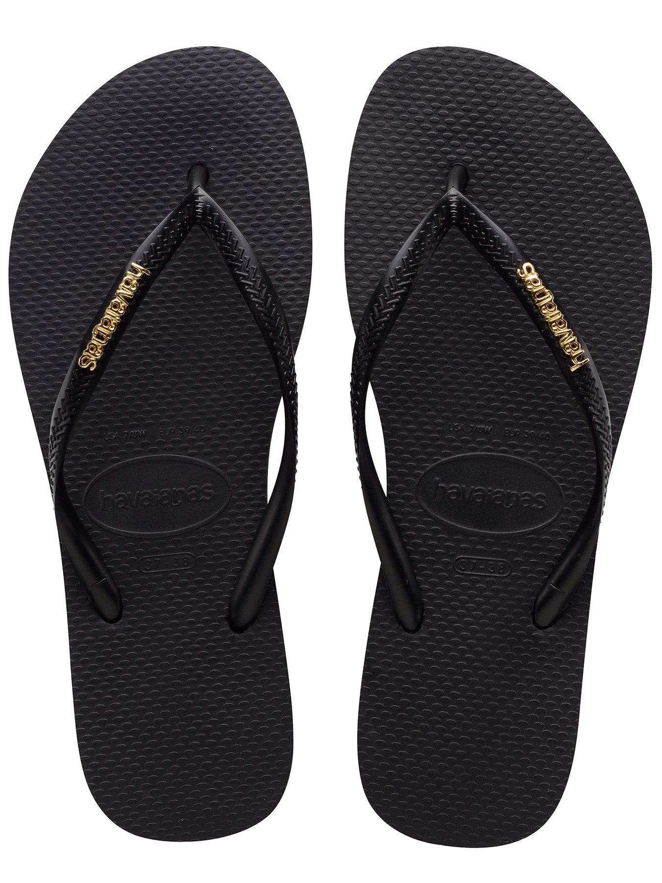 Havaianas slim hot sale black