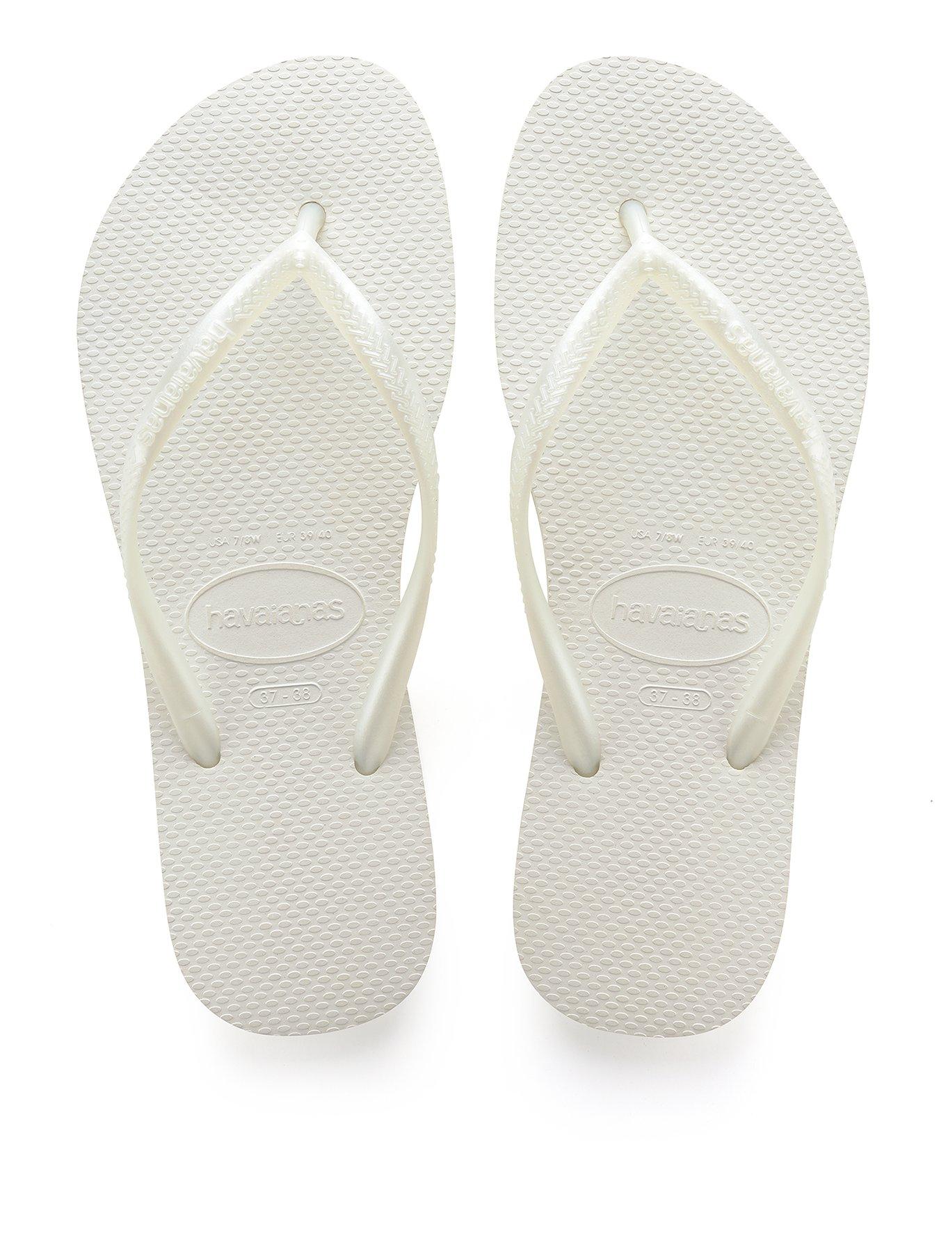 undefined Slim Flip Flop - White