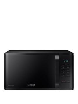 Product photograph of Samsung Ms23k3513ak Eu Solo 23-litre 800-watt Microwave - Black from very.co.uk