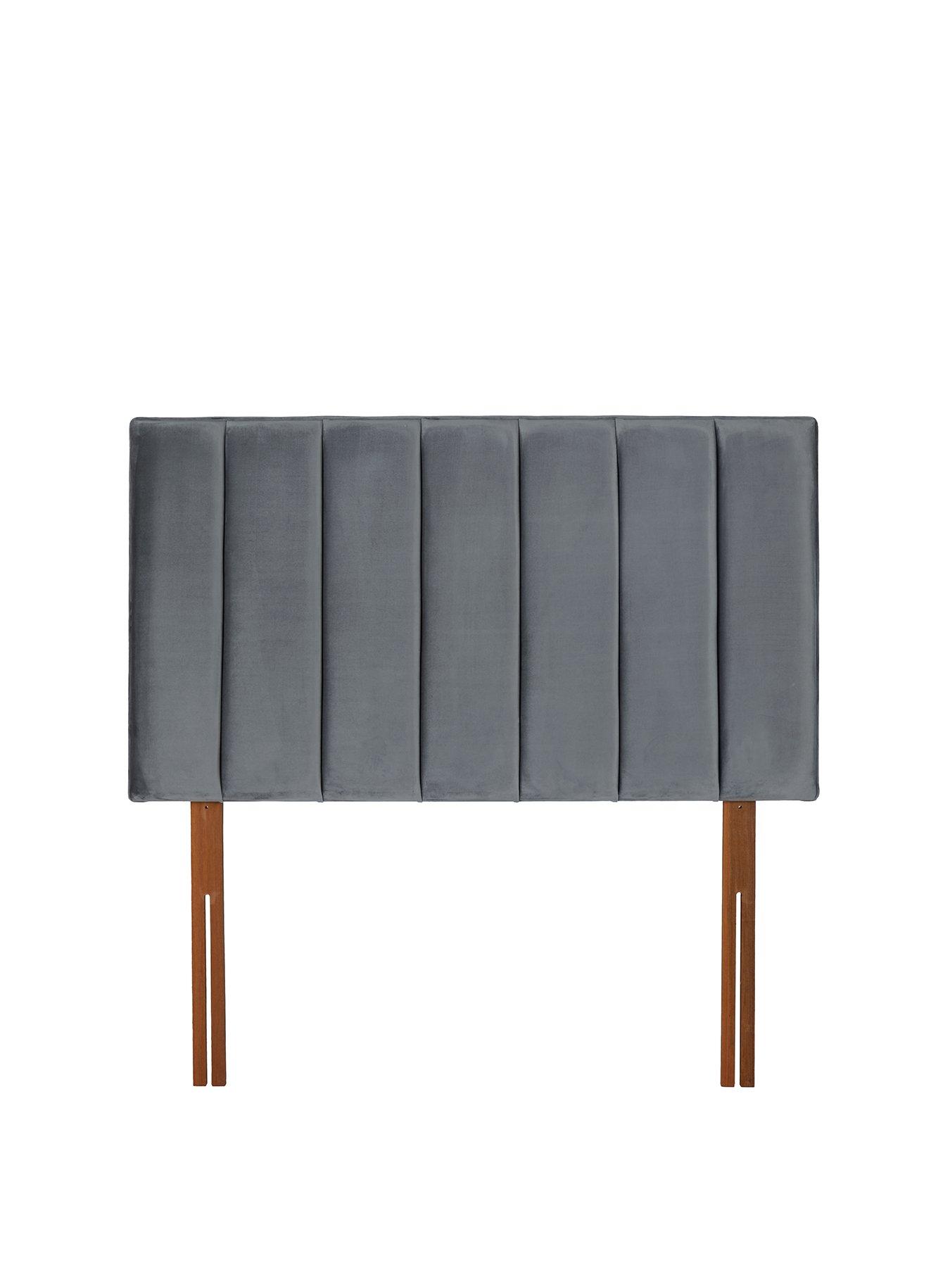 Product photograph of Very Home Marianne Velvet Headboard - Granite from very.co.uk