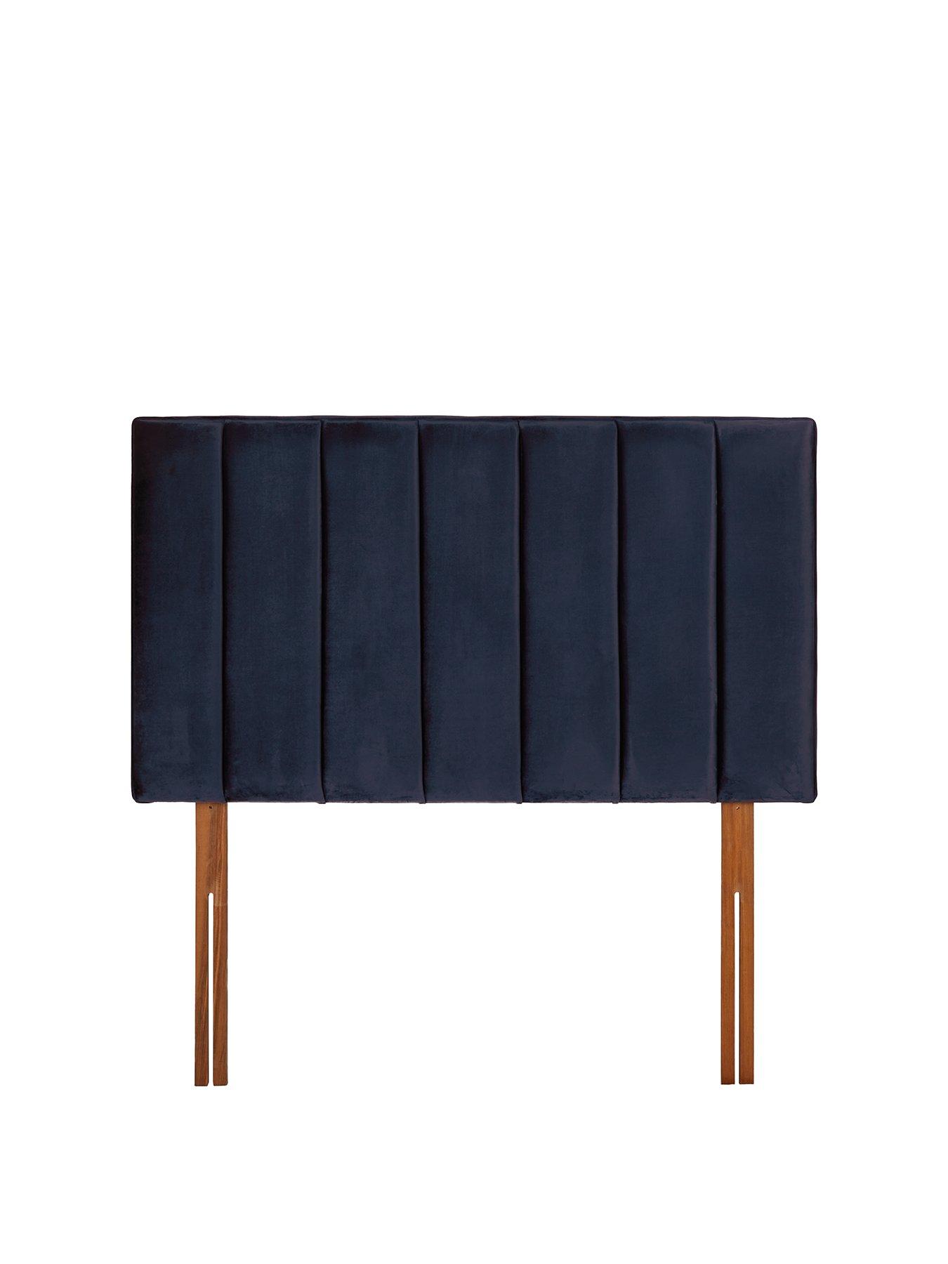 Product photograph of Very Home Marianne Velvet Headboard - Midnight Blue from very.co.uk