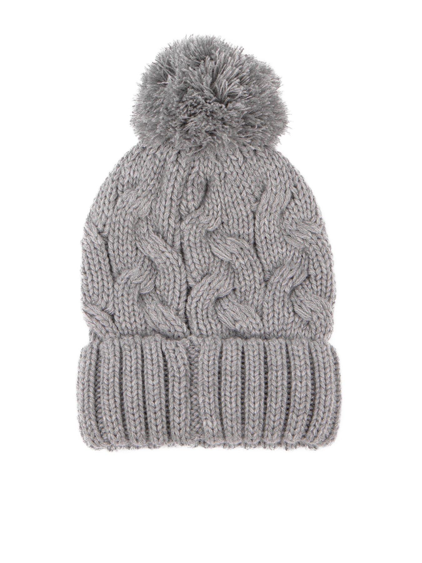TOTES Chunky Knit Hat Grey very.co.uk