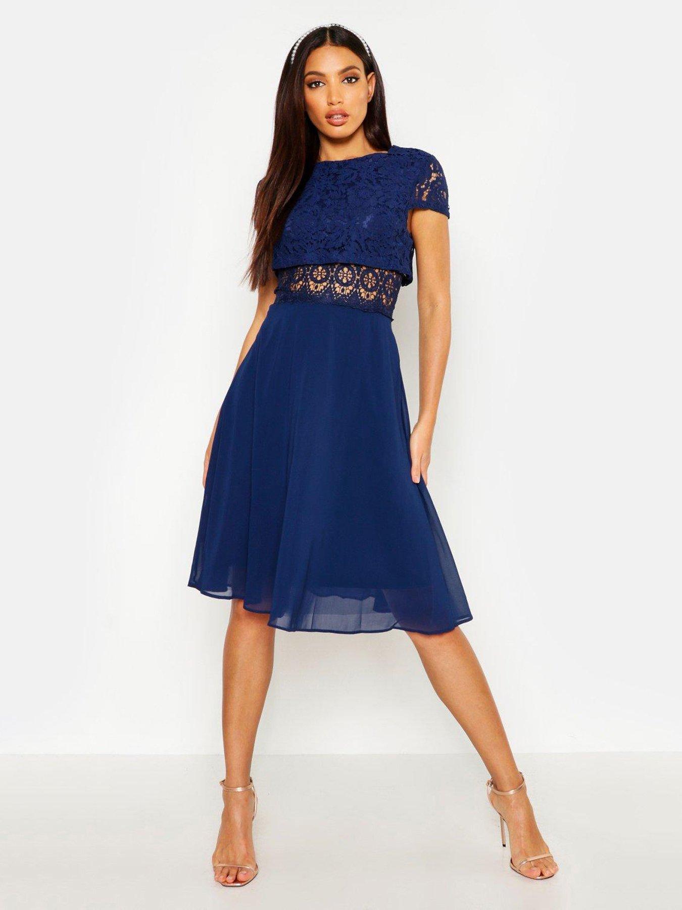 Lace top hotsell skater dress