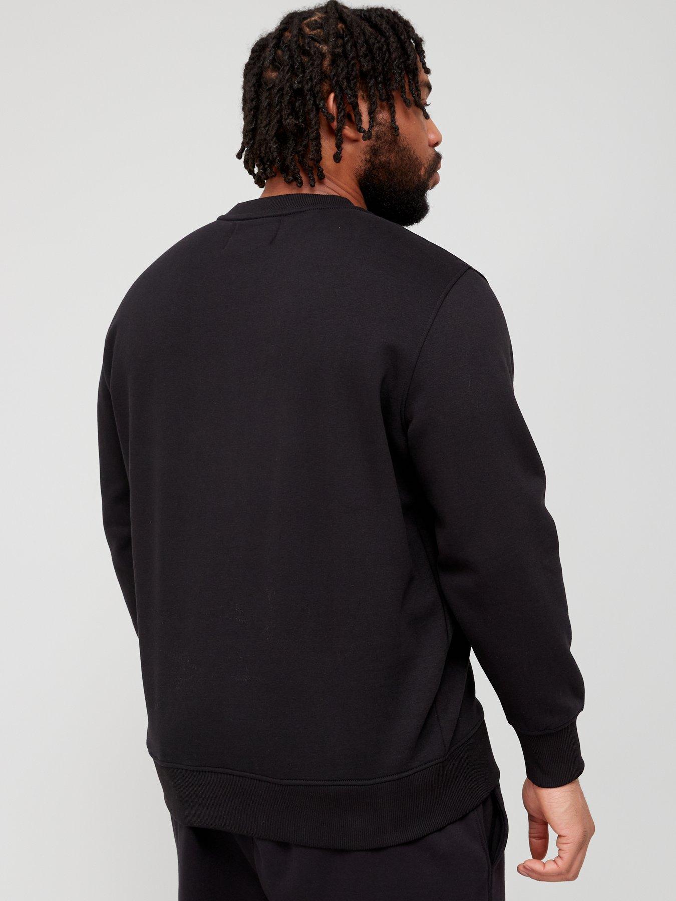 Calvin Klein Jeans Big & Tall Spray Crew Neck Sweatshirt - Black