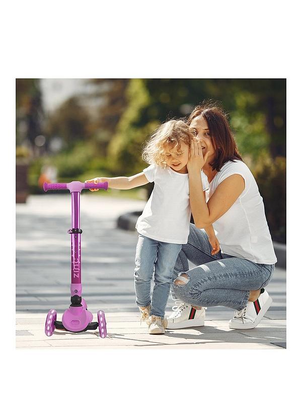 Image 2 of 7 of Flyte Hy-Pro&nbsp;Zinc Three-Wheeled Folding Flyte Scooter Ruby Pink