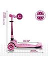 Image thumbnail 3 of 7 of Flyte Hy-Pro&nbsp;Zinc Three-Wheeled Folding Flyte Scooter Ruby Pink