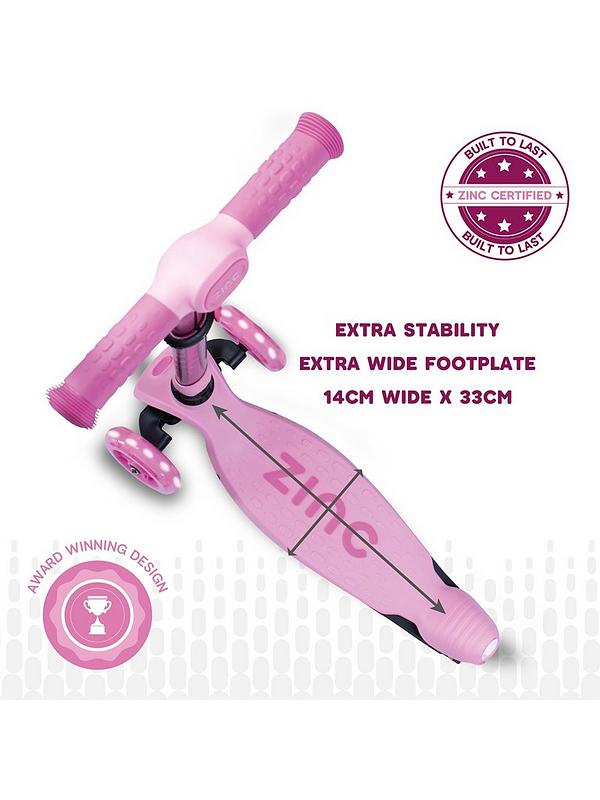 Image 4 of 7 of Flyte Hy-Pro&nbsp;Zinc Three-Wheeled Folding Flyte Scooter Ruby Pink