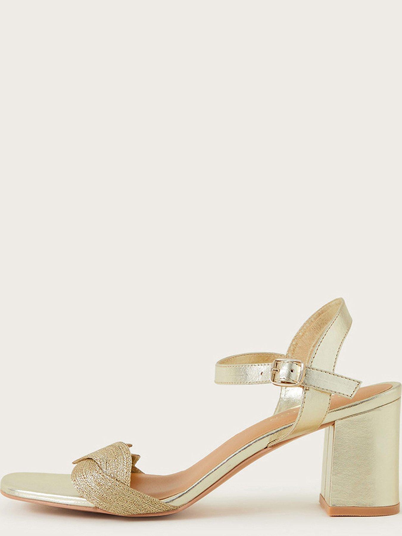 Gold block 2025 heel sandals uk