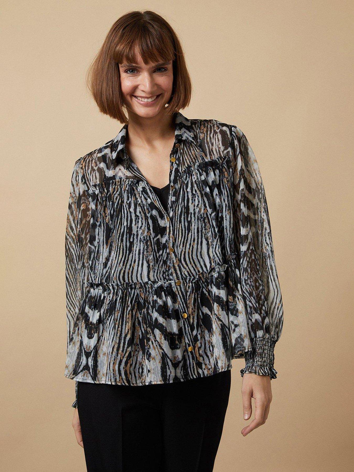 animal print blouse wallis