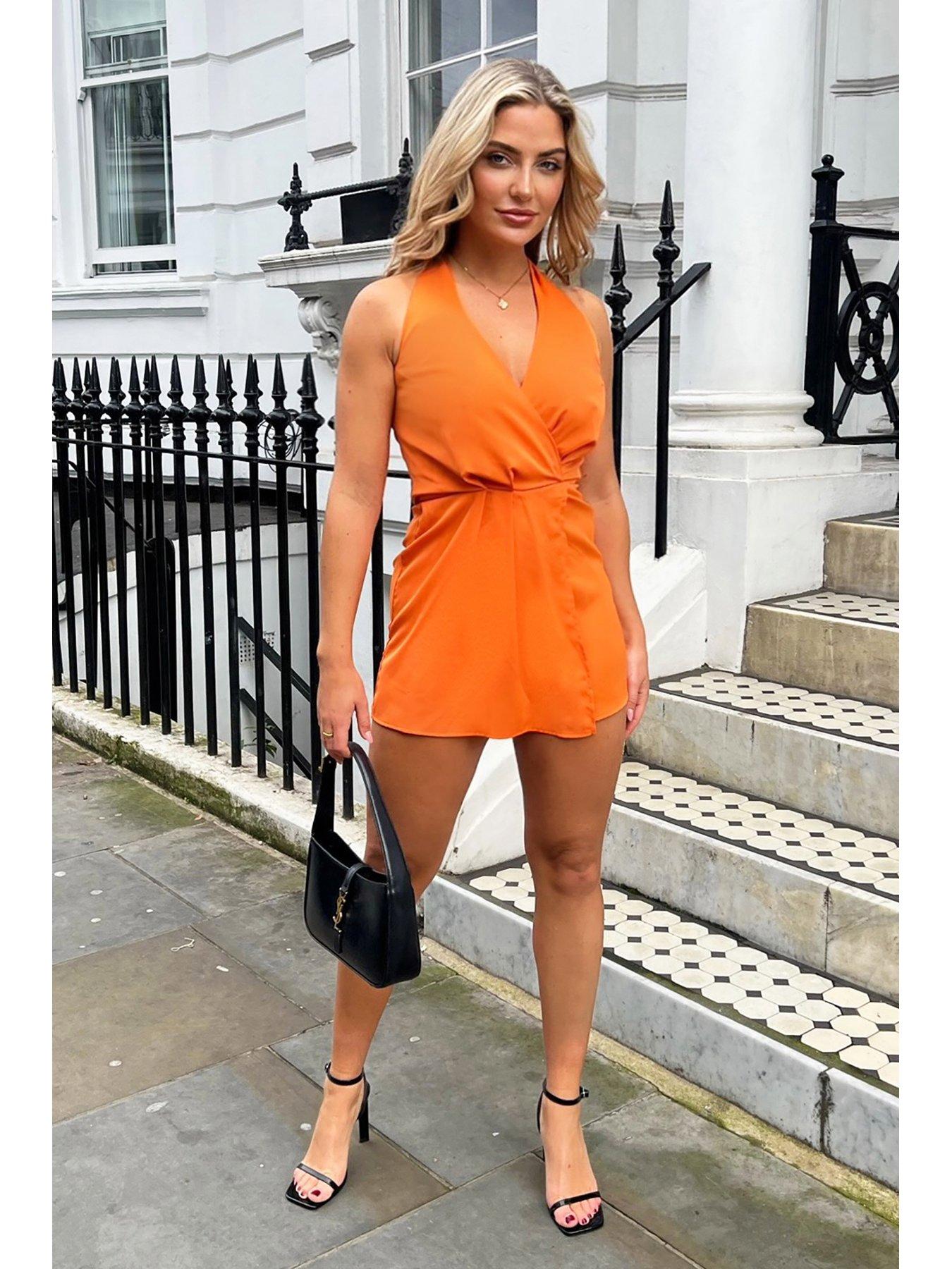 Ax paris hot sale orange jumpsuit