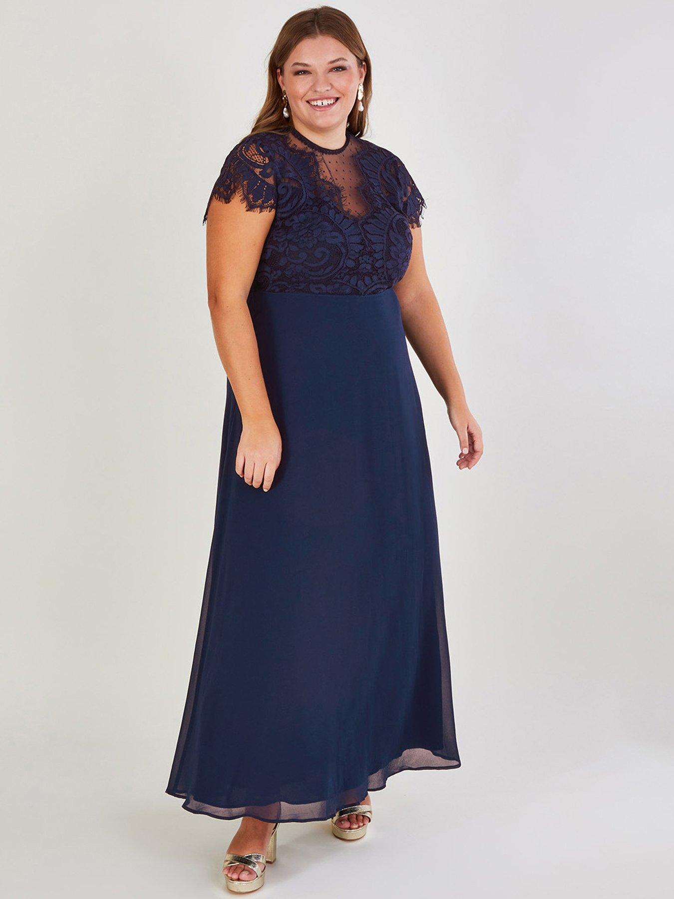 Plus Size YOURS LONDON Curve Burgundy Red Lace Pleated Maxi Dress