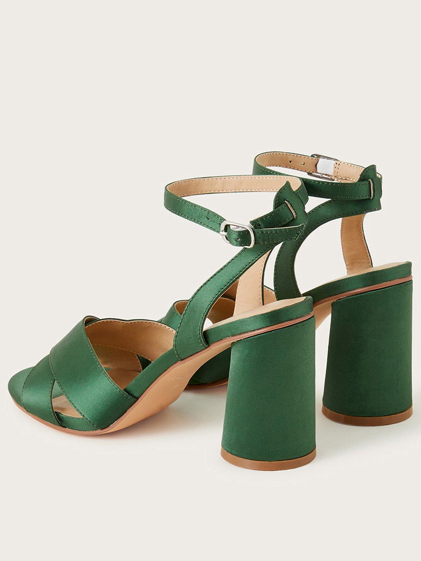 Green block heel sandals uk sale