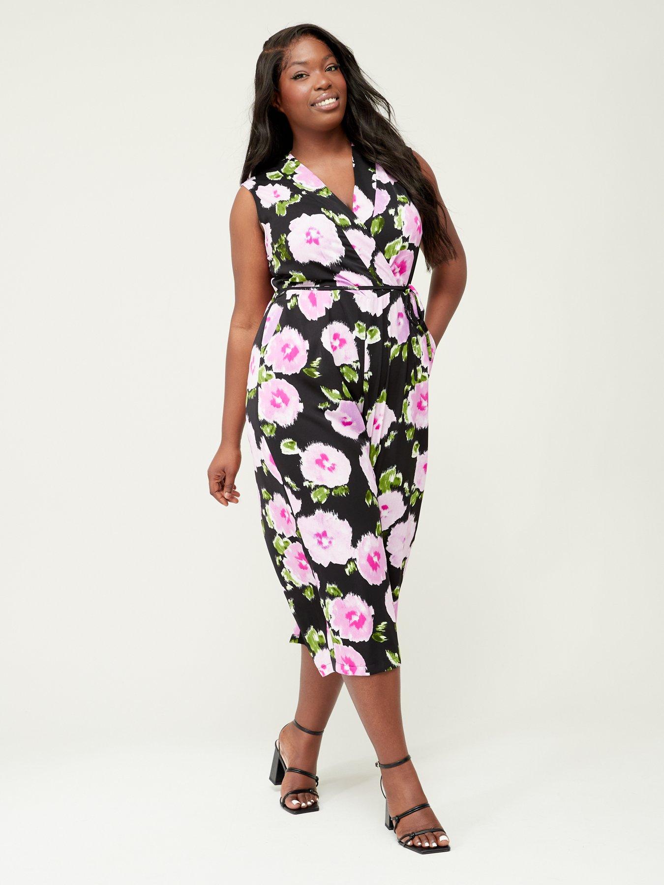 Floral print 2024 jumpsuit dress