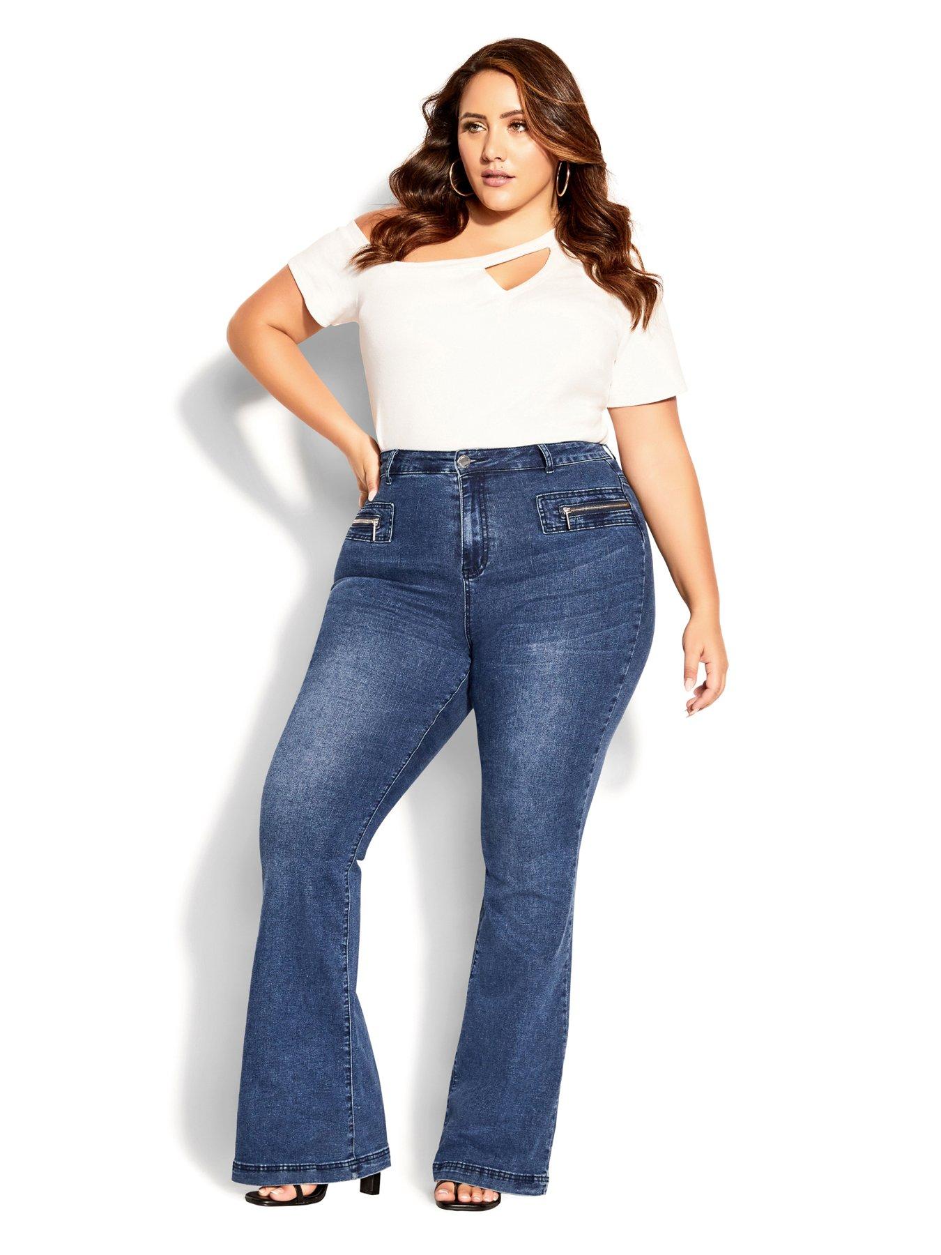 The Time Is Now High Rise Flare Jeans - Khaki  Curvy women jeans, Khaki  fashion, Swimsuits for curves