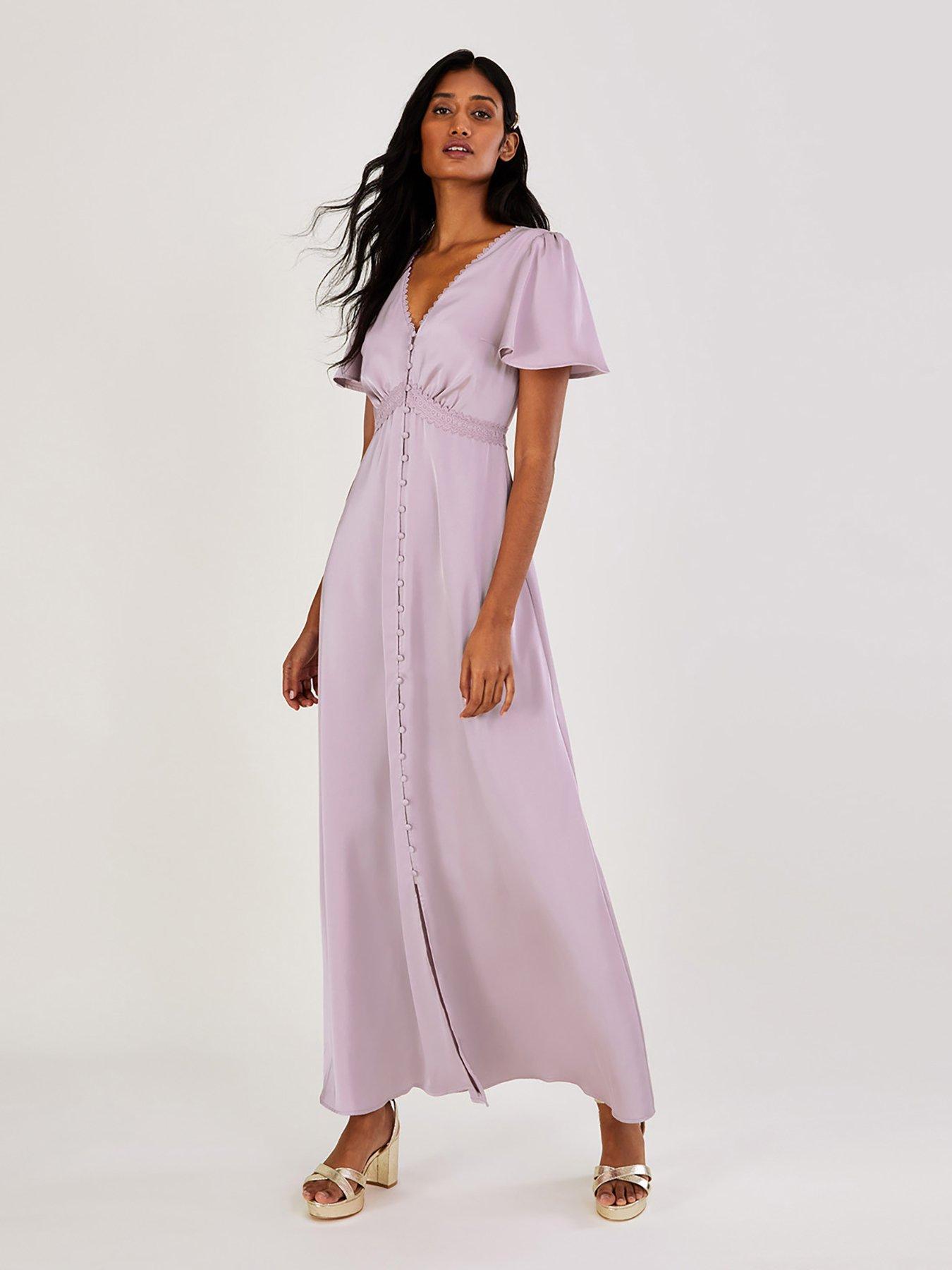 Pink maxi bridesmaid dresses on sale uk