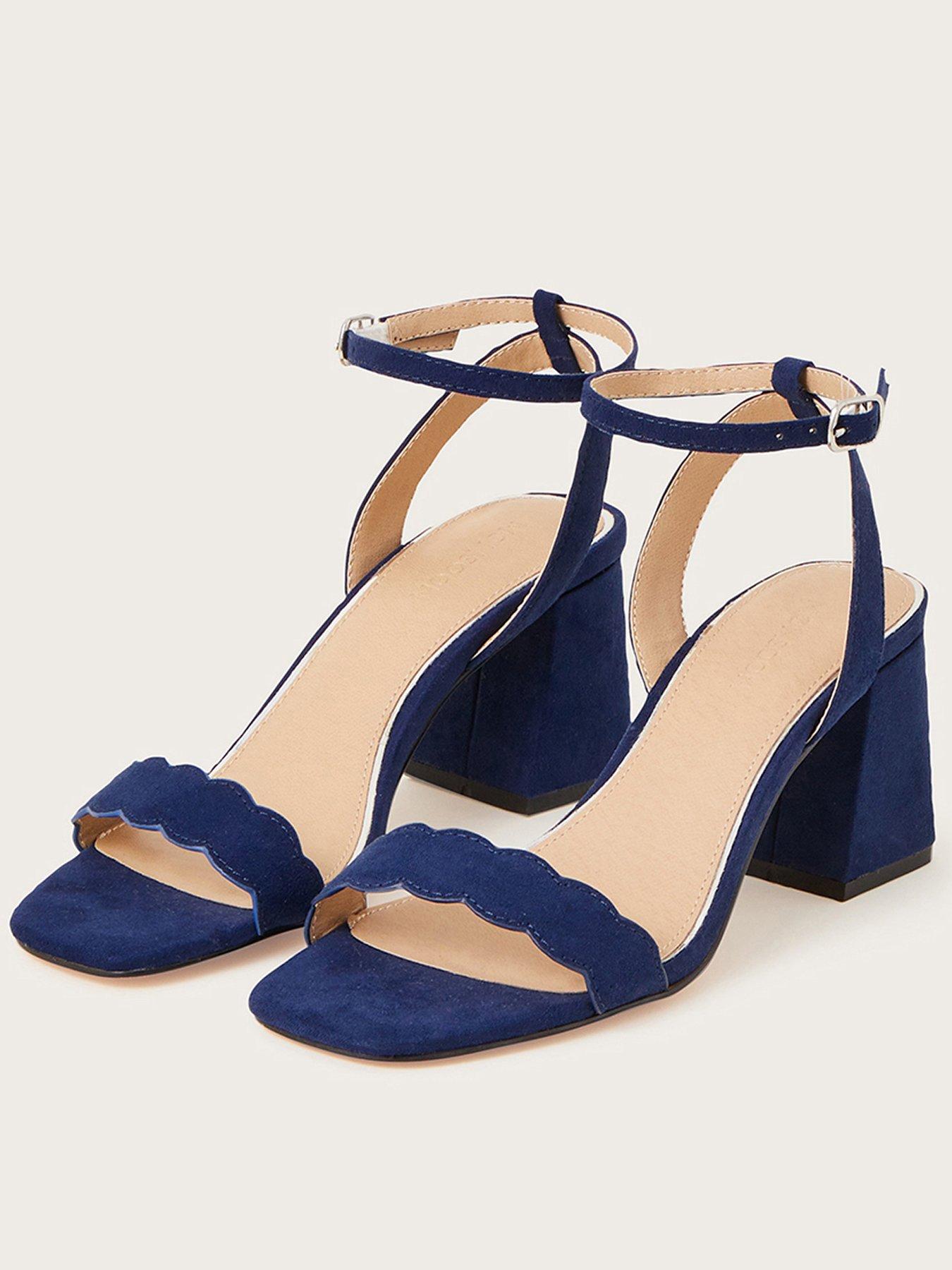 Navy blue block heels sale uk