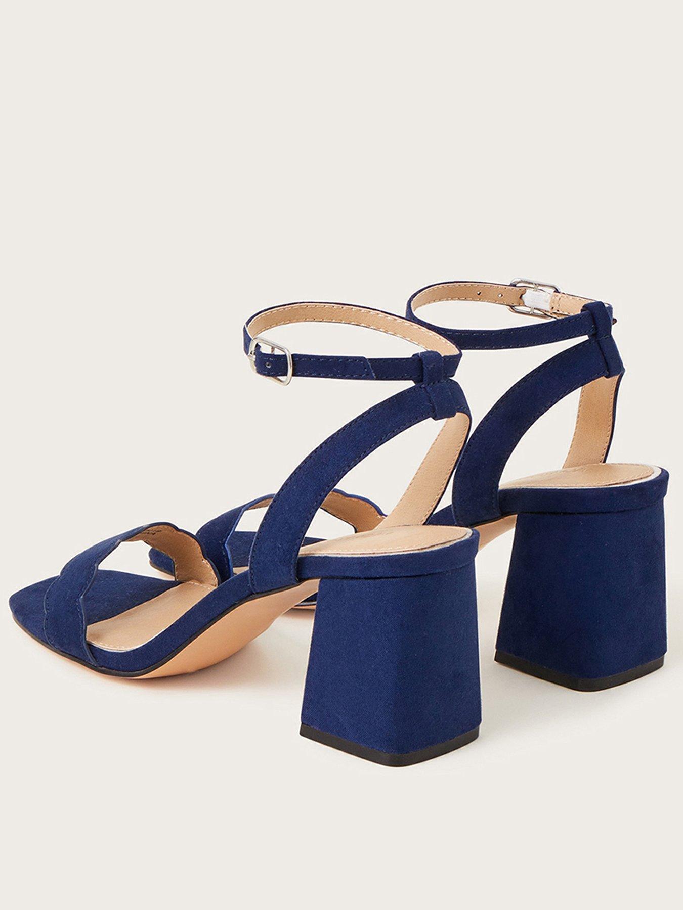 Navy low heel sandals hot sale uk