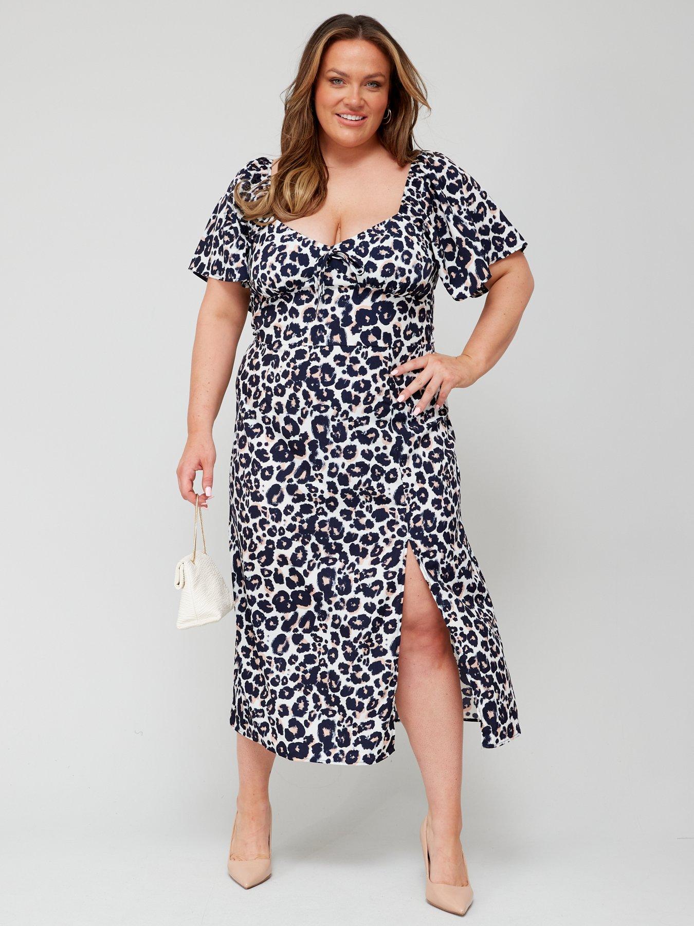 Ax paris curve sale leopard print dress