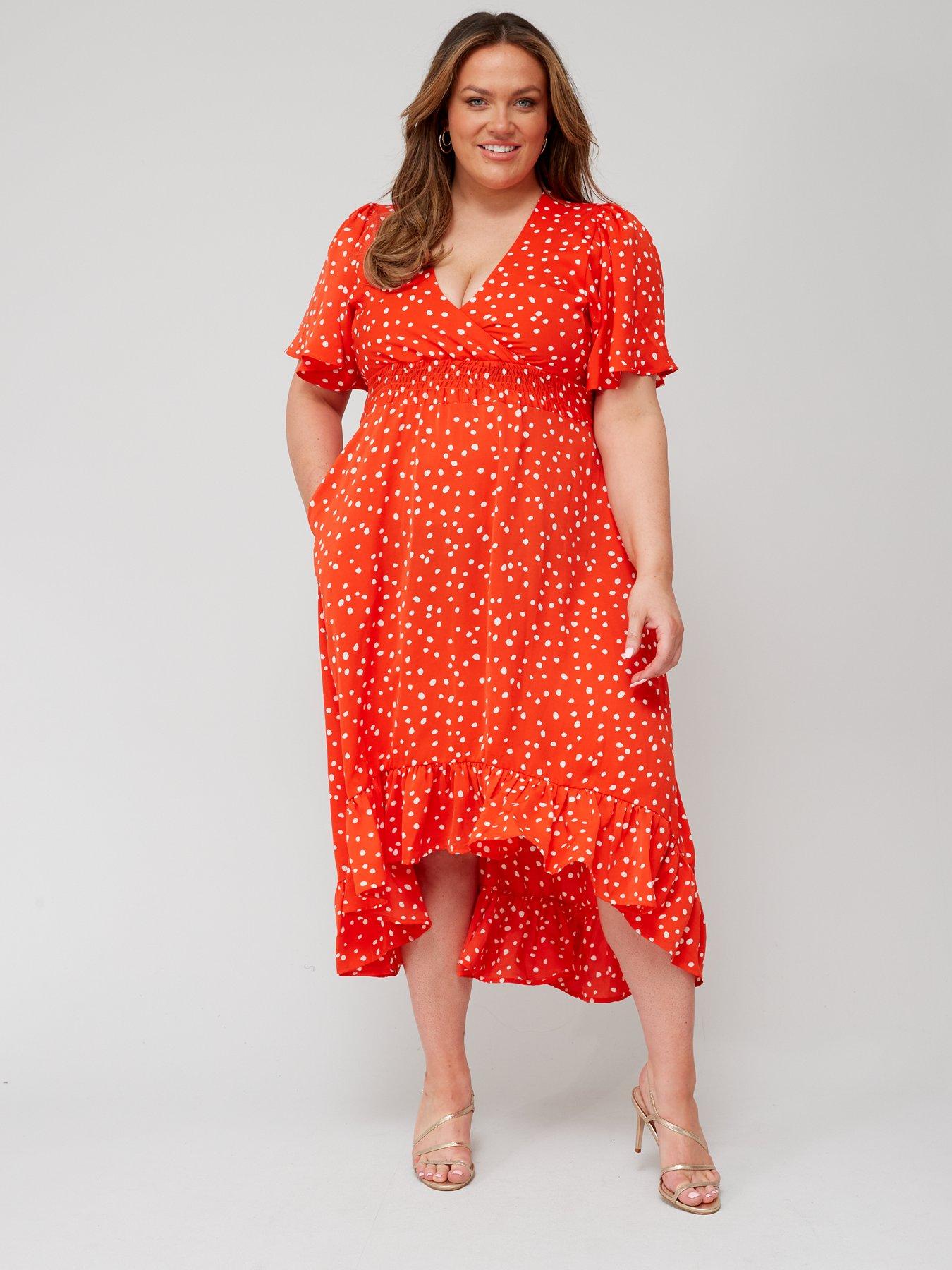 Ax paris red hot sale polka dot dress