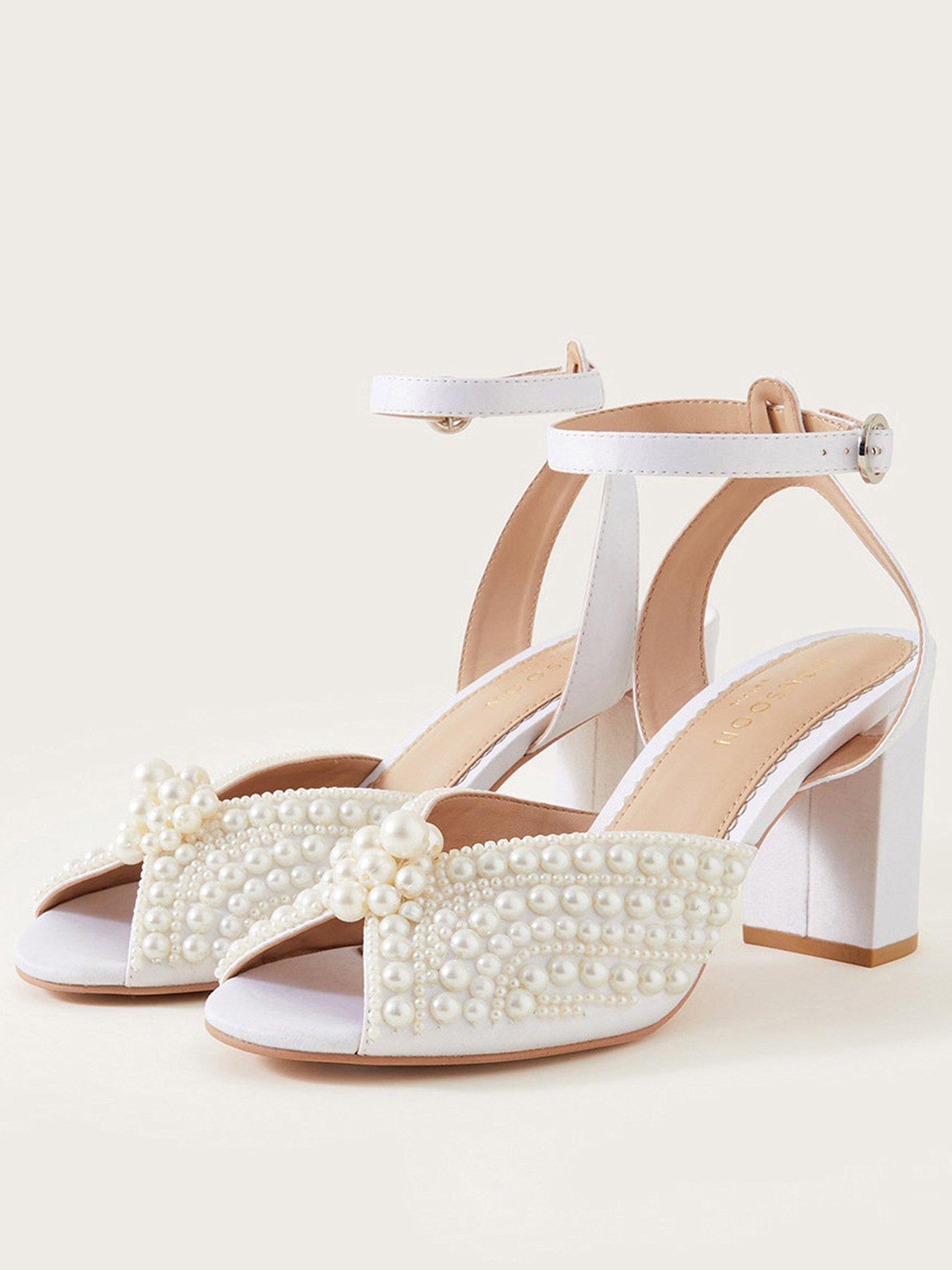 Monsoon Pearl Bridal Block Heel Sandal very