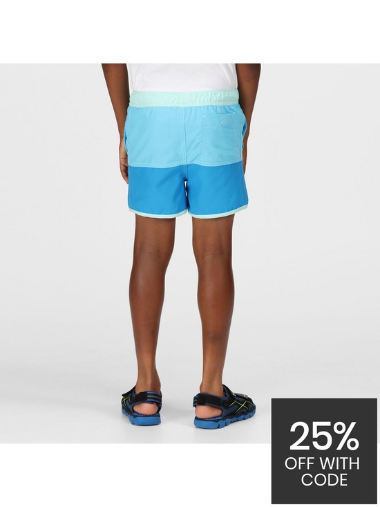stillFront image of regatta-kids-sergio-swim-shorts-blue