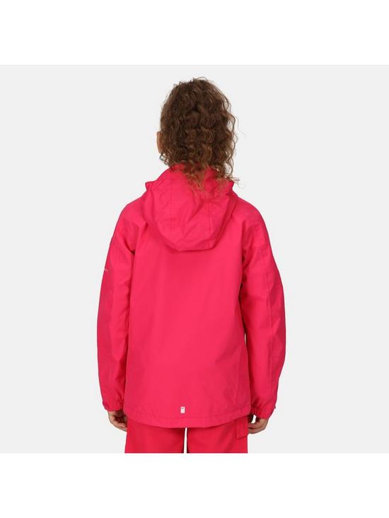 stillFront image of regatta-junior-girls-calderdale-ii-waterproof-shell-jacket-pink