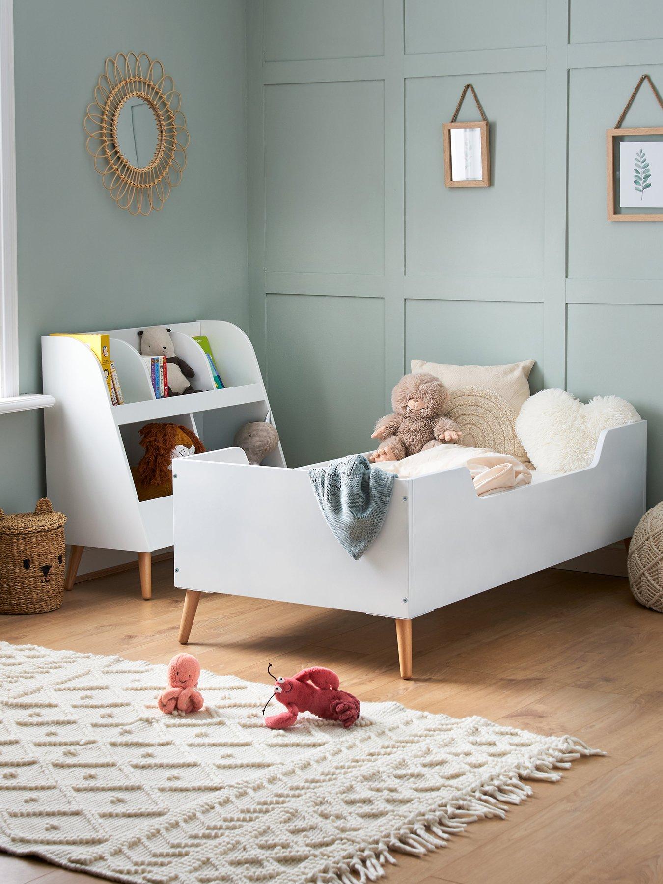 Image 1 of 3 of Obaby Maya Toddler Bed - White with Natural
