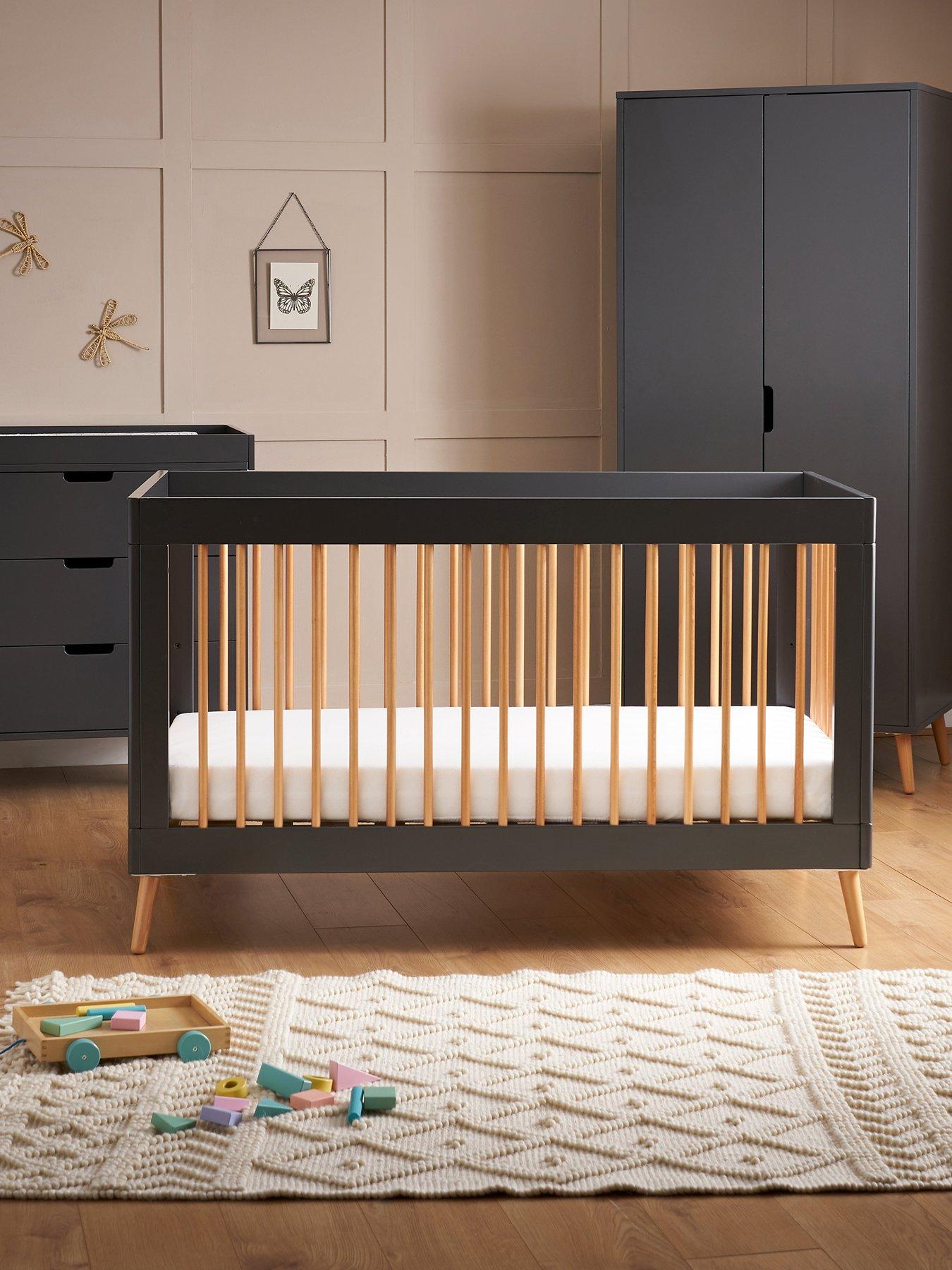 Obaby Maya 3 Piece Room Set - Slate with Natural