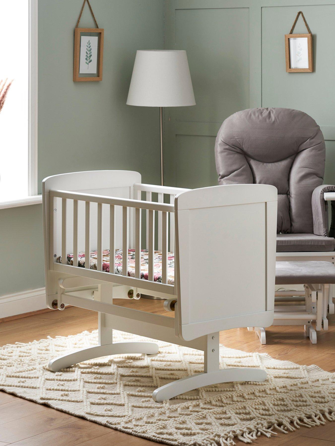 Obaby Gliding Crib and Mattress - White