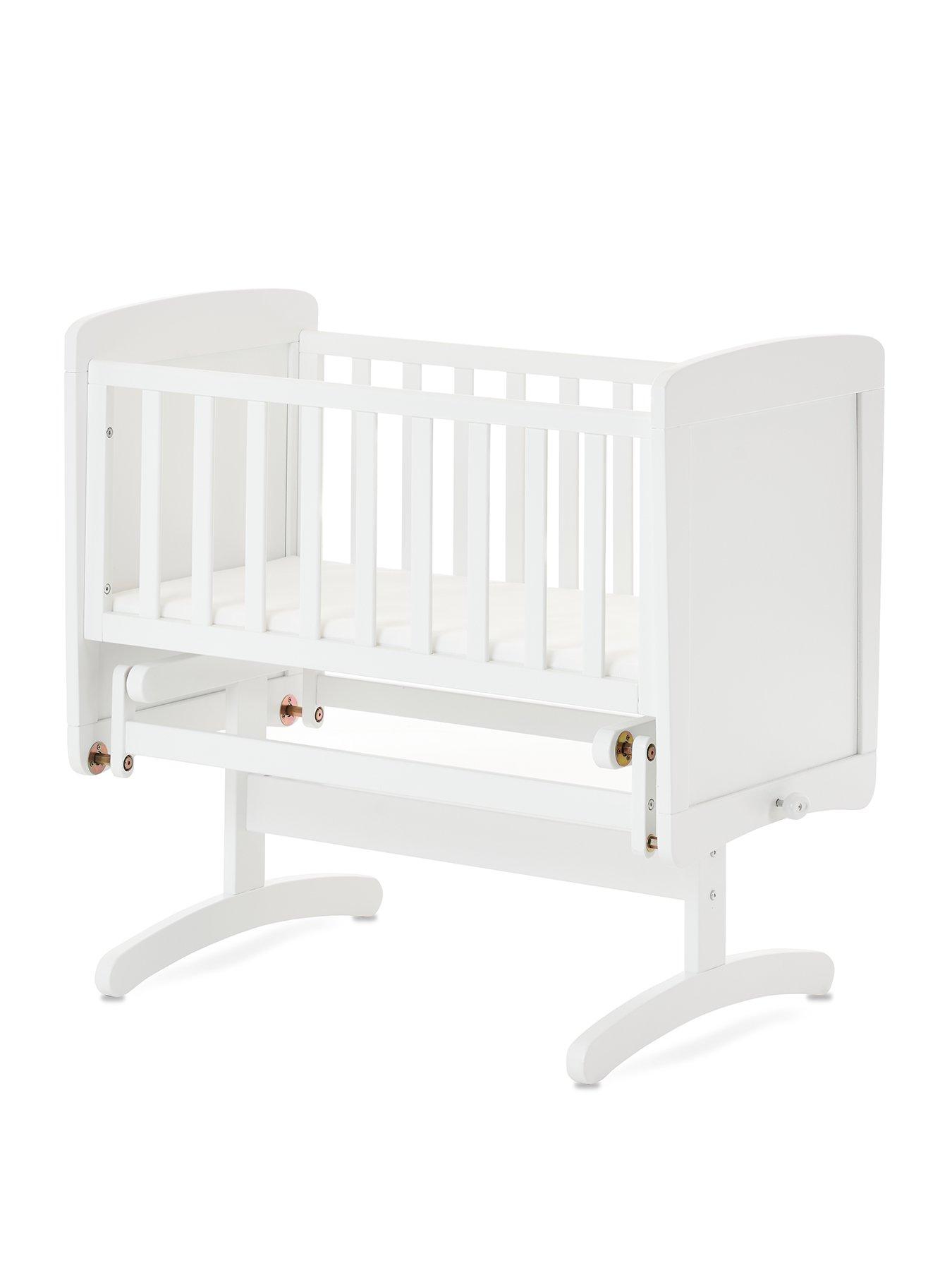 Obaby Gliding Crib and Mattress White very.co.uk