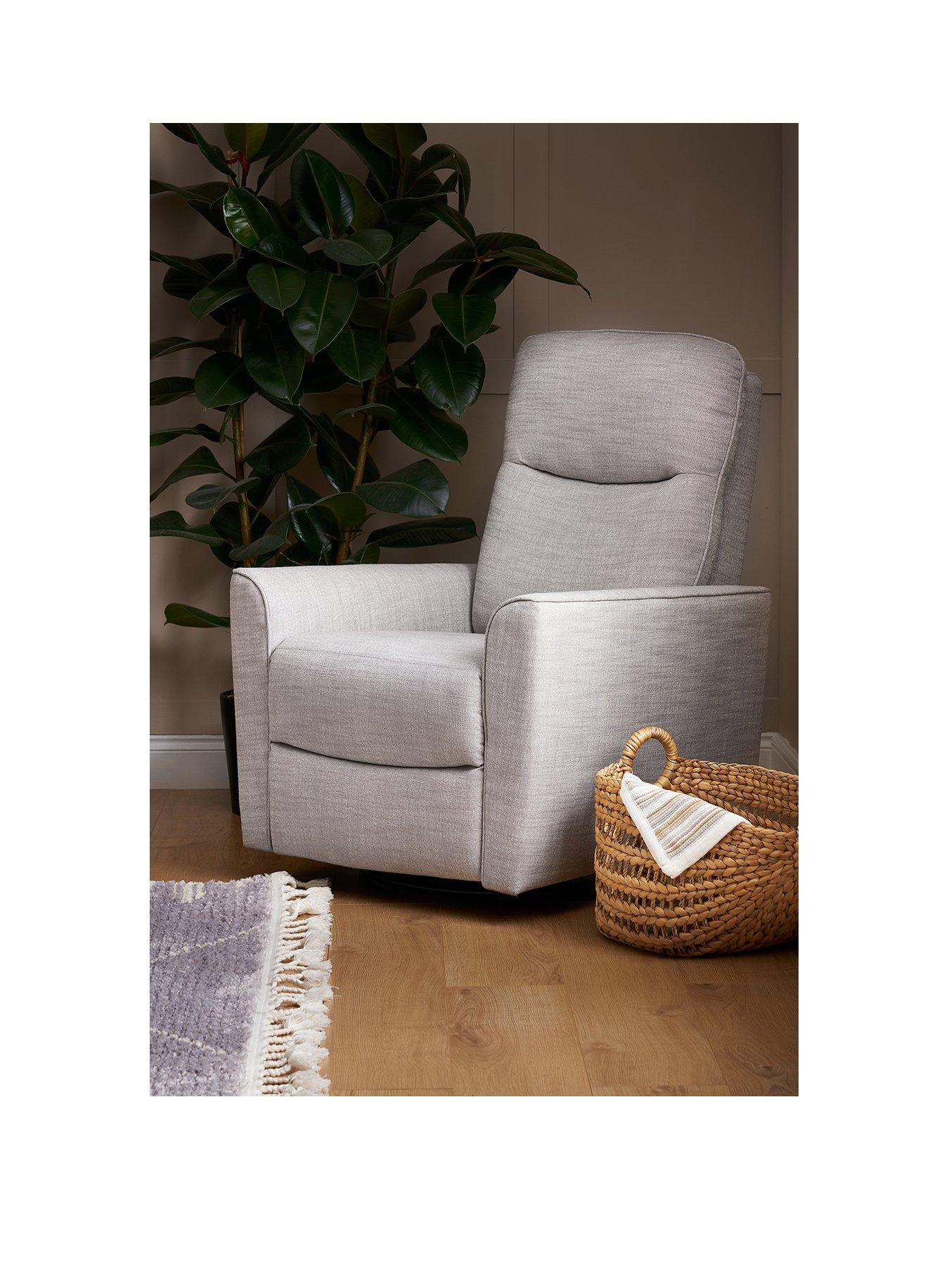Obaby Savannah Swivel Glider Recliner Chair Pebble very.co.uk